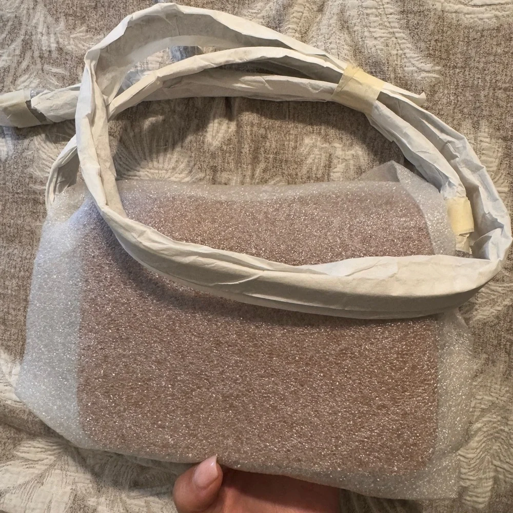 Celine Teen Triomphe Crossbody Bag in nabuck. Camel color - Picture 7 of 13